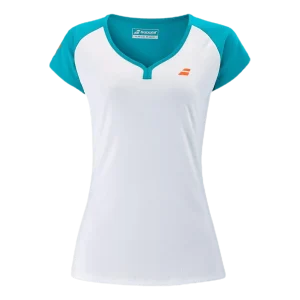 Cap Sleeve Top Play Blue/White