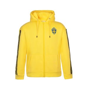 Zip Hood Jacka Sverige Gul Unisex