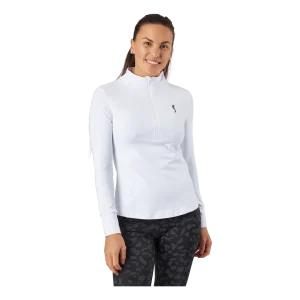 Half Zip Sweater White