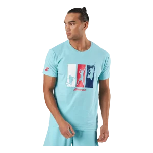 T-shirt Padel Cotton Turquoise