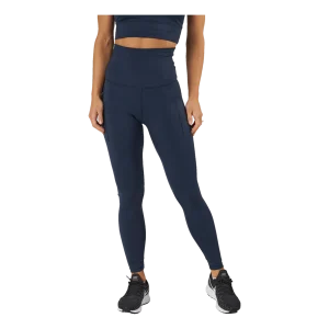High Waist Tights - Side Pocke Dark Blue