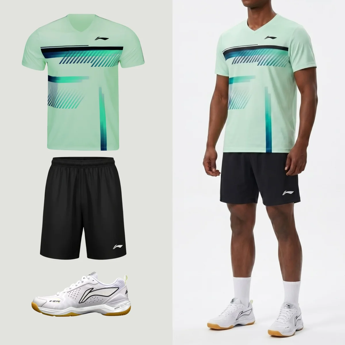 Li-Ning Stripe Green Unisex - Bild 4